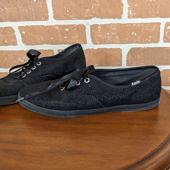 Keds Black Glitter Classic Sneakers - Picture 1 of 6